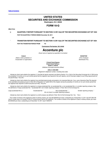 Thumbnail Accenture 10-Q Quarterly Report FY2012 