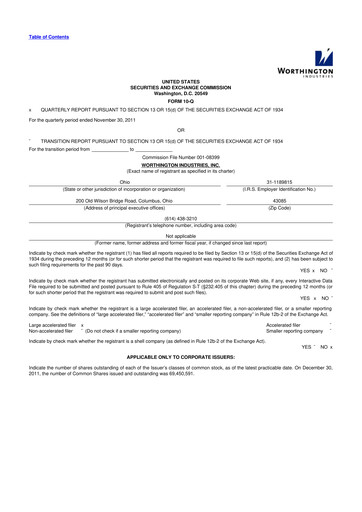 Thumbnail Worthington Enterprises 10-Q Quarterly Report FY2012 