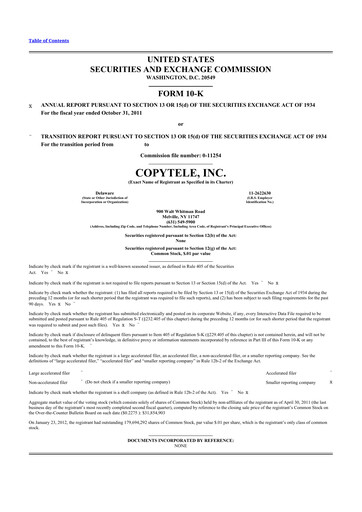 Thumbnail Anixa Biosciences 10-K Annual Report 2011