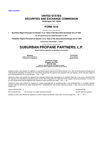 Thumbnail Suburban Propane Partners 10-Q Quarterly Report FY2012 