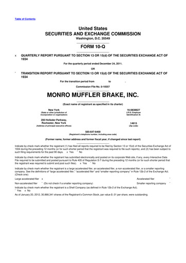 Thumbnail Monro 10-Q Quarterly Report FY2012 