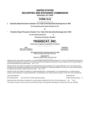 Thumbnail Transcat 10-Q Quarterly Report FY2012 