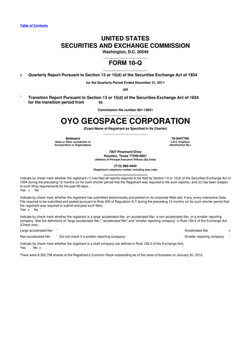 Thumbnail Geospace Technologies
 10-Q Quarterly Report FY2012 