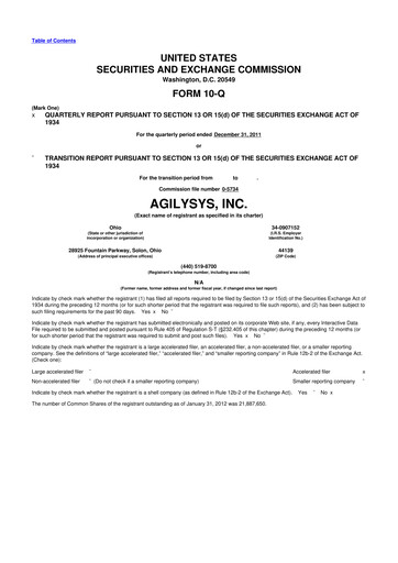 Thumbnail Agilysys 10-Q Quarterly Report FY2012 