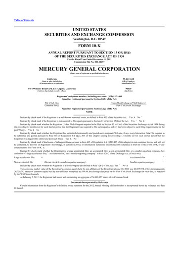 Thumbnail Mercury General
 10-K Annual Report 2011