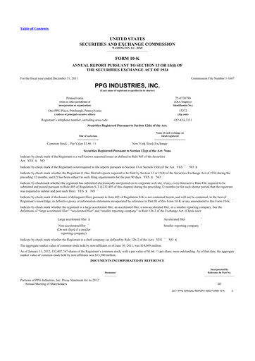 Thumbnail PPG Industries
 10-K Annual Report 2011