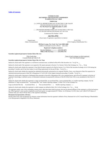 Thumbnail Howmet Aerospace
 10-K Annual Report 2011