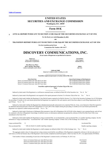 Thumbnail Warner Bros. Discovery 10-K Annual Report 2011
