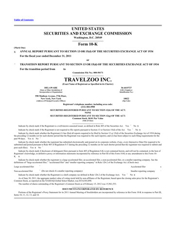 Thumbnail Travelzoo 10-K Annual Report 2011