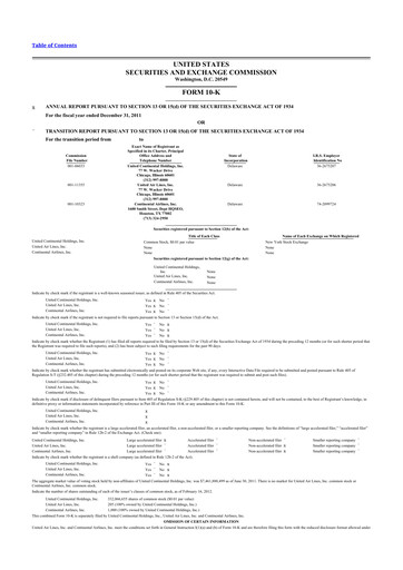 Thumbnail United Airlines Holdings
 10-K Annual Report 2011