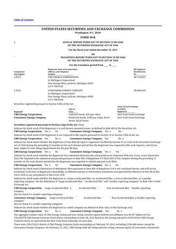 Thumbnail CMS Energy
 10-K Annual Report 2011