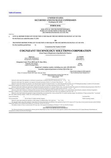 Thumbnail Cognizant Technology Solutions  10-K Annual Report 2011