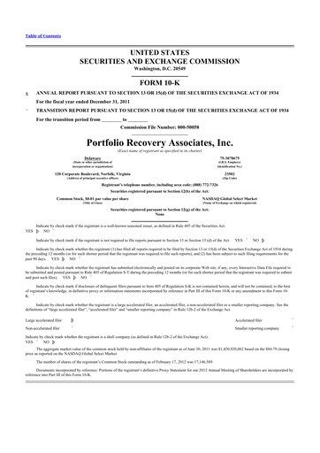 Vorschaubild PRA Group
 10-K Jahresbericht 2011