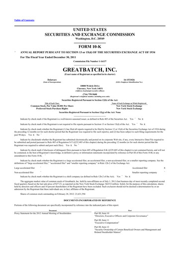 Thumbnail Integer Holdings
 10-K Annual Report 2011