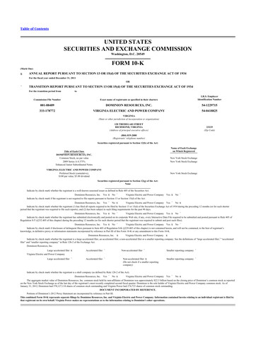 Thumbnail Dominion Energy 10-K Annual Report 