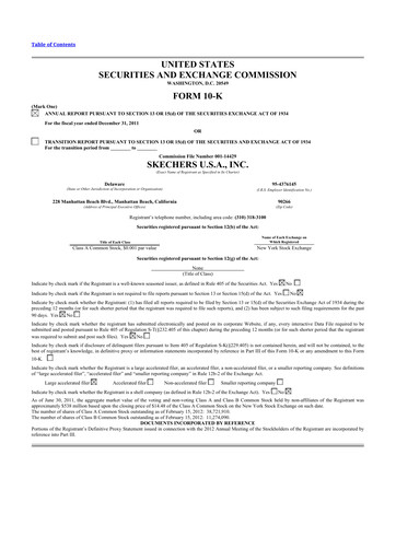 Thumbnail Skechers
 10-K Annual Report 2011