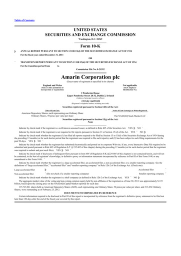 Thumbnail Amarin Corporation
 10-K Annual Report 2011
