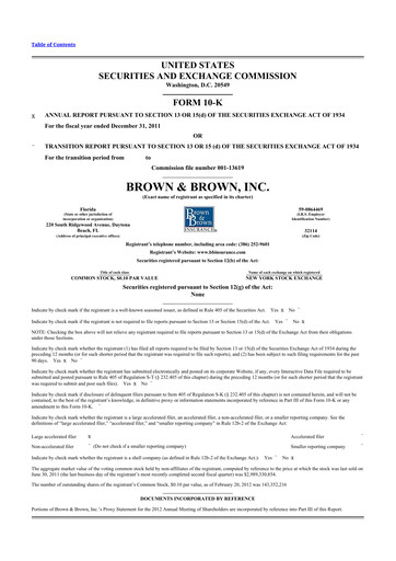 Thumbnail Brown & Brown
 10-K Annual Report 2011