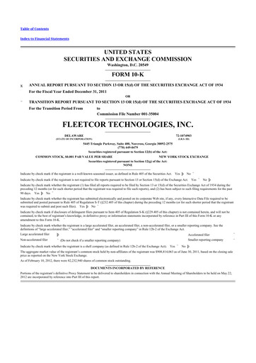 Thumbnail Corpay 10-K Annual Report 2011