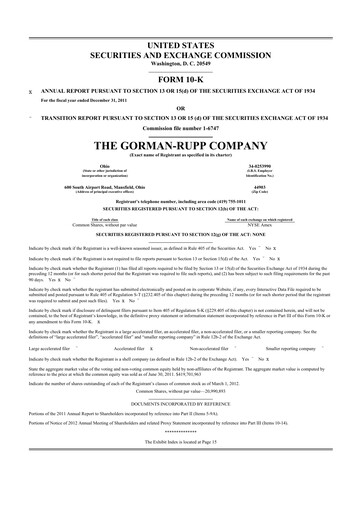 Thumbnail Gorman-Rupp 10-K Annual Report 2011