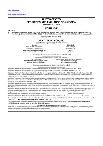 Thumbnail Gray Media
 10-K Annual Report 2011