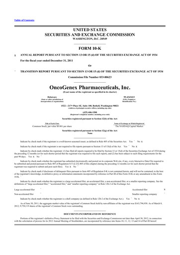 Thumbnail Achieve Life Sciences
 10-K Annual Report 2011