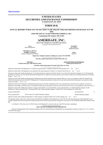 Thumbnail AMERISAFE 10-K Annual Report 2011