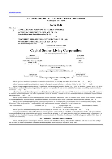 Thumbnail Sonida Senior Living 10-K Annual Report 2011