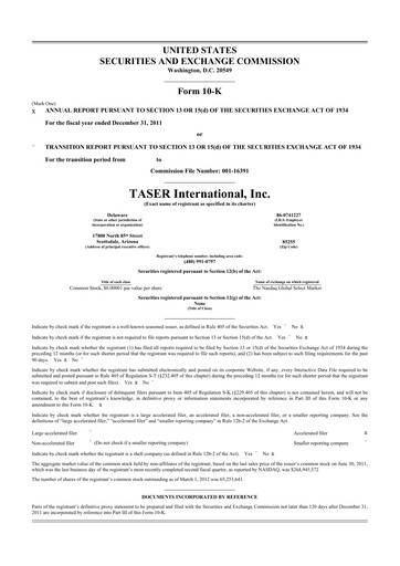 Thumbnail Axon Enterprise
 10-K Annual Report 2011