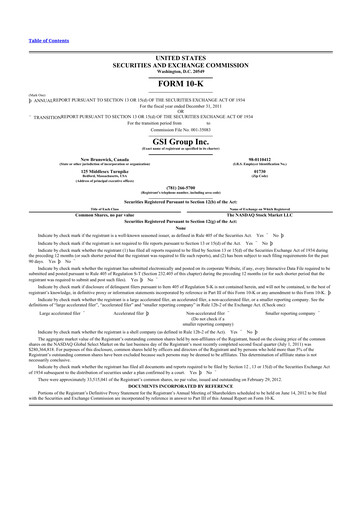 Thumbnail Novanta 10-K Annual Report 2011