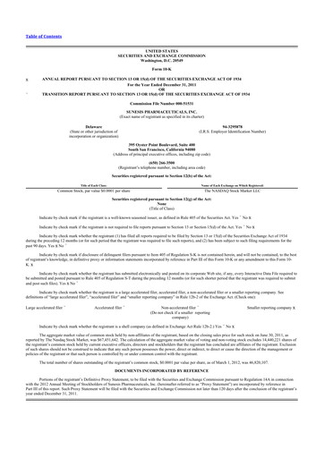 Miniature Viracta Therapeutics 10-K Rapport annuel 2011