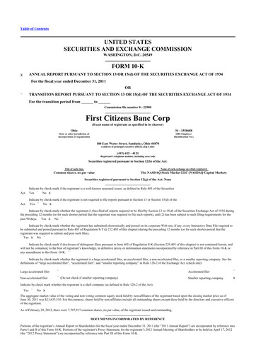 Thumbnail Civista Bancshares
 10-K Annual Report 2011