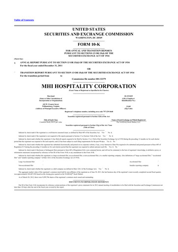 Thumbnail Sotherly Hotels 10-K Annual Report 2011