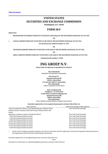 Miniature ING
 20-F Rapport annuel 