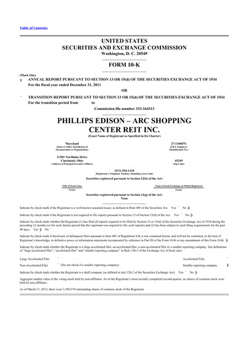 Vorschaubild Phillips Edison & Company 10-K Jahresbericht 2011