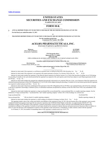 Thumbnail Talphera 10-K Annual Report 2011