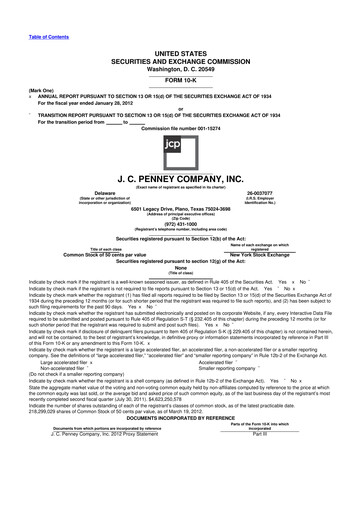 Thumbnail JCPenney 10-K Annual Report 