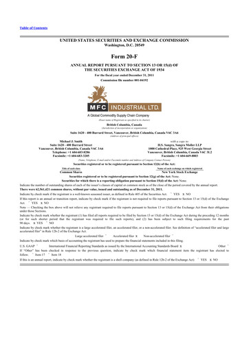 Thumbnail Scully Royalty 20-F Annual Report 