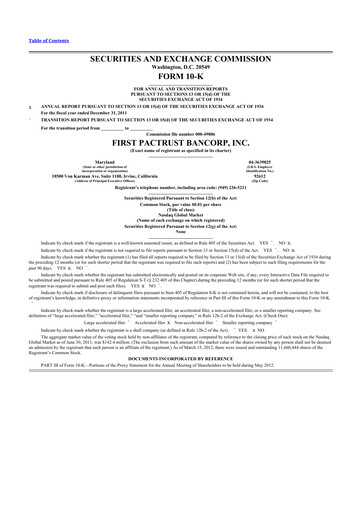 Vorschaubild Banc of California 10-K Jahresbericht 2011