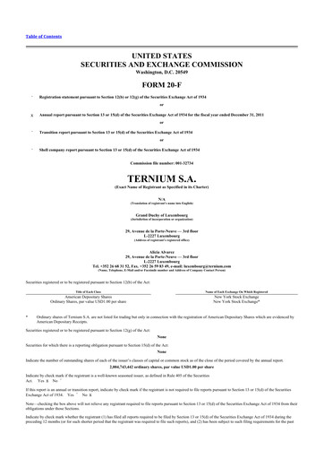 Thumbnail Ternium
 20-F Annual Report 