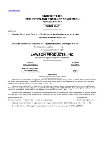 Thumbnail Distribution Solutions Group 10-Q Quarterly Report FY2012 