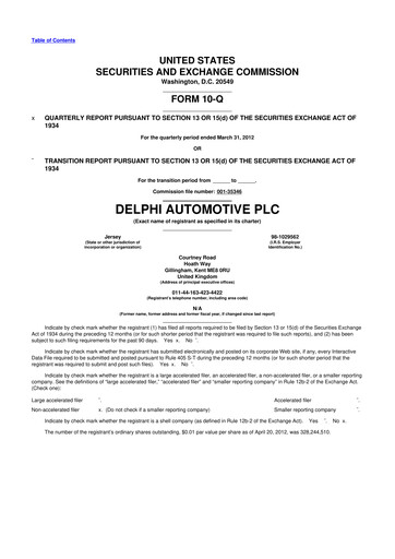 Thumbnail Aptiv 10-Q Quarterly Report FY2012 