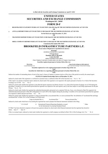 Vorschaubild Brookfield Infrastructure Partners
 20-F Jahresbericht 