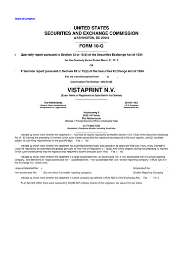 Thumbnail Cimpress 10-Q Quarterly Report FY2012 