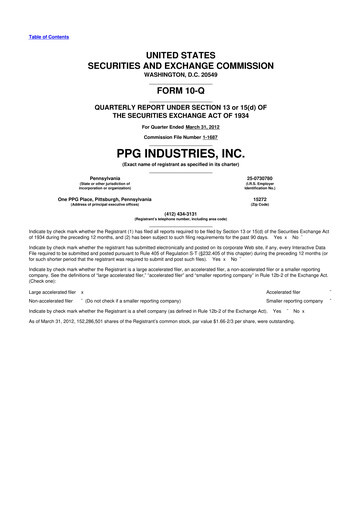 Thumbnail PPG Industries
 10-Q Quarterly Report FY2012 