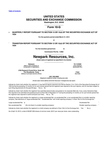 Thumbnail NPK International 10-Q Quarterly Report FY2012 