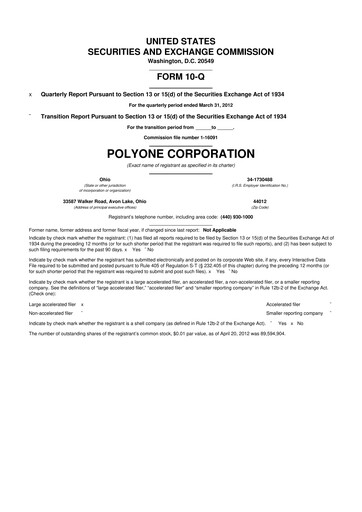 Miniature Avient 10-Q Rapport trimestriel 2012 