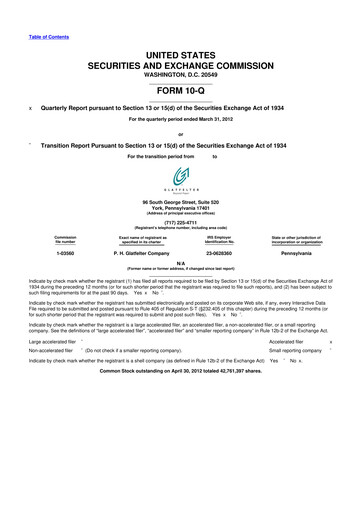 Miniature Magnera 10-Q Rapport trimestriel 2012 