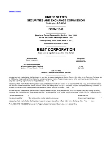 Vorschaubild Truist Financial Corporation 10-Q Quartalsbericht 2012 