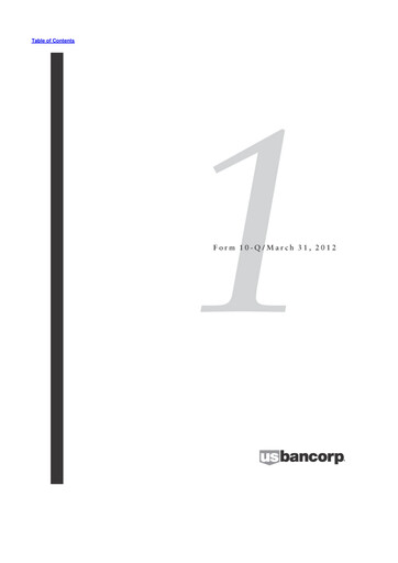 Miniature U.S. Bancorp 10-Q Rapport trimestriel 2012 